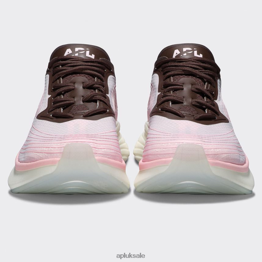 APL Streamline 18 - VH8XNZ44 APL Shoes UK Bleached Pink/Chocolate/White Women Running