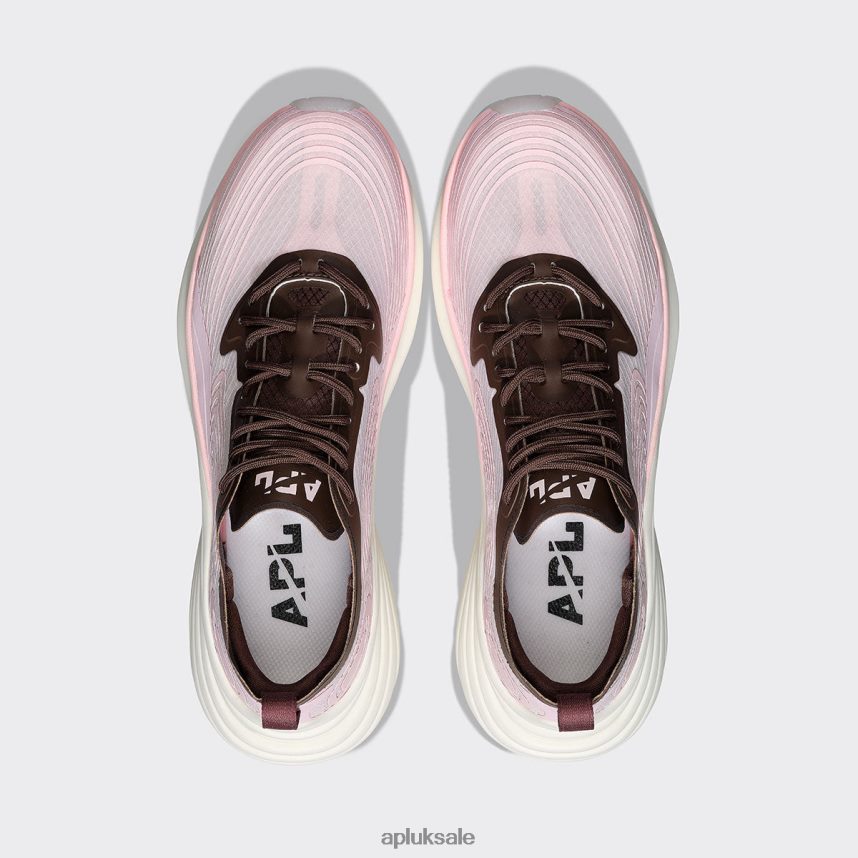 APL Streamline 18 - VH8XNZ44 APL Shoes UK Bleached Pink/Chocolate/White Women Running