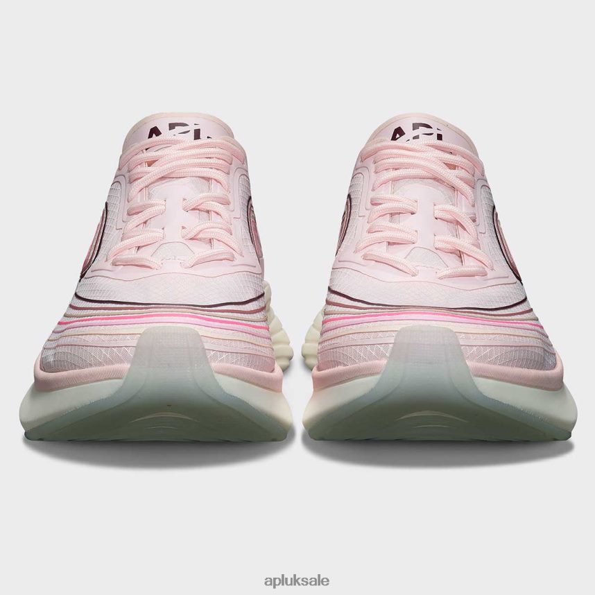 APL Streamline 18 - VH8XNZ64 APL Shoes UK Bleached Pink/Burgundy/White Women Running