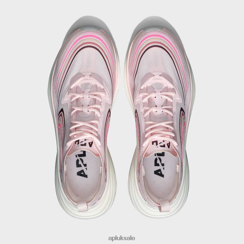 APL Streamline 18 - VH8XNZ64 APL Shoes UK Bleached Pink/Burgundy/White Women Running