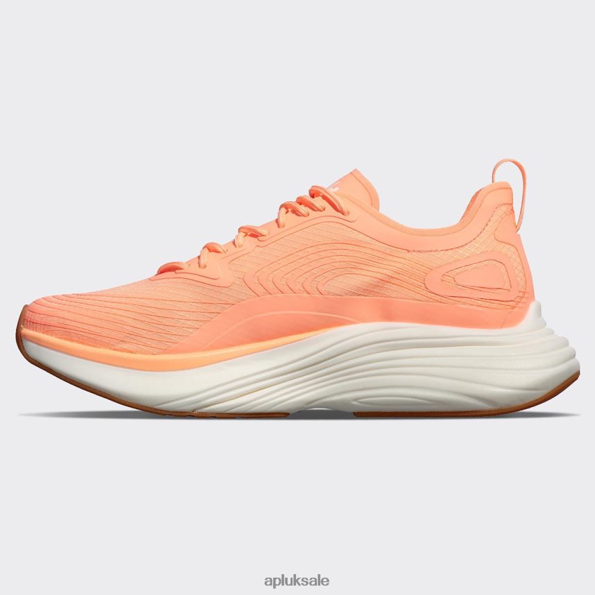 APL Streamline 19 - VH8XNZ163 APL Shoes UK Neon Peach/White/Gum Women Running
