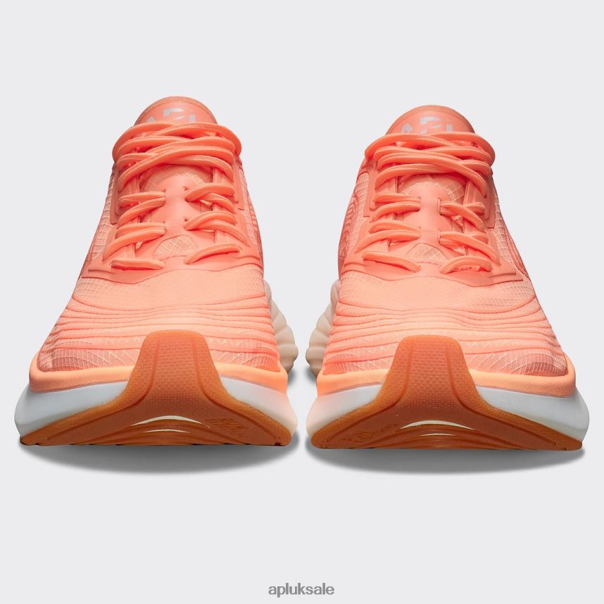 APL Streamline 19 - VH8XNZ163 APL Shoes UK Neon Peach/White/Gum Women Running