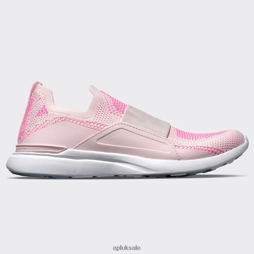 APL TechLoom Bliss 24 - VH8XNZ36 APL Shoes UK Bleached Pink/Fusion Pink/White Women Running