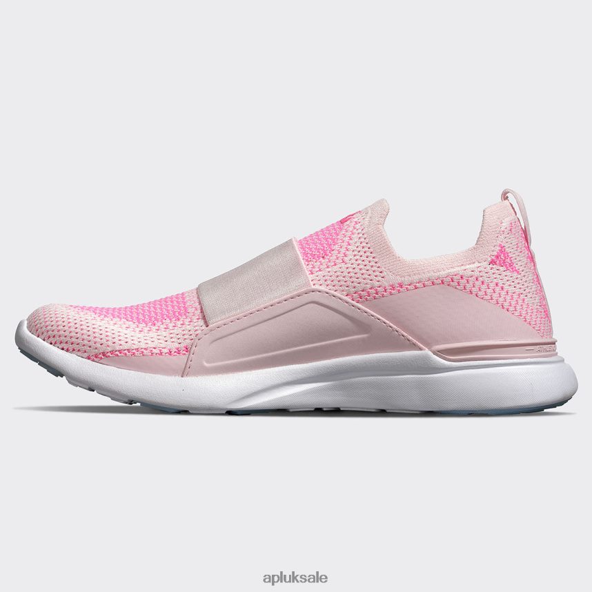 APL TechLoom Bliss 24 - VH8XNZ36 APL Shoes UK Bleached Pink/Fusion Pink/White Women Running
