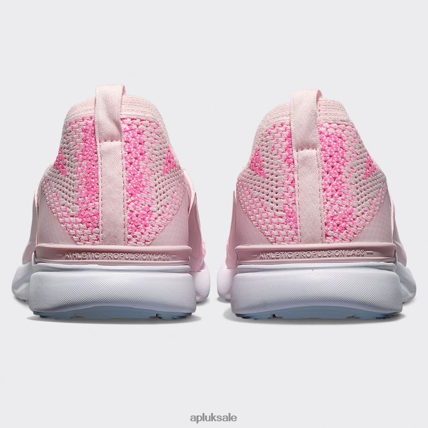 APL TechLoom Bliss 24 - VH8XNZ36 APL Shoes UK Bleached Pink/Fusion Pink/White Women Running