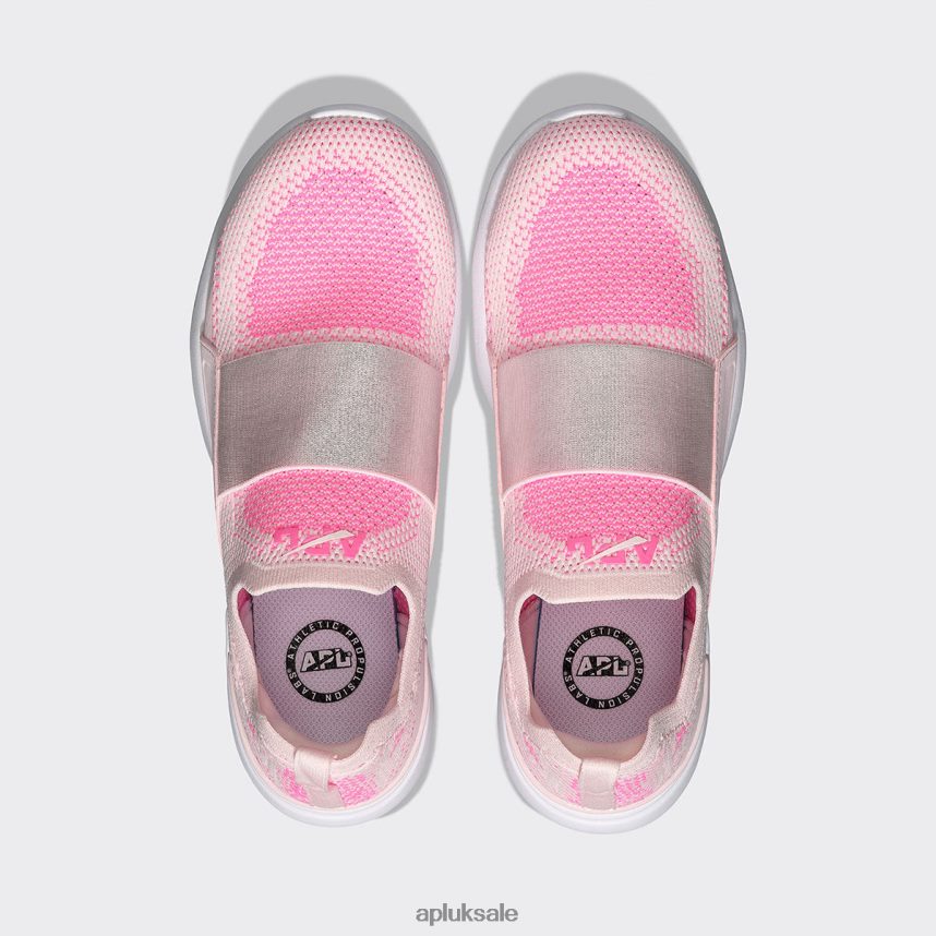 APL TechLoom Bliss 24 - VH8XNZ36 APL Shoes UK Bleached Pink/Fusion Pink/White Women Running