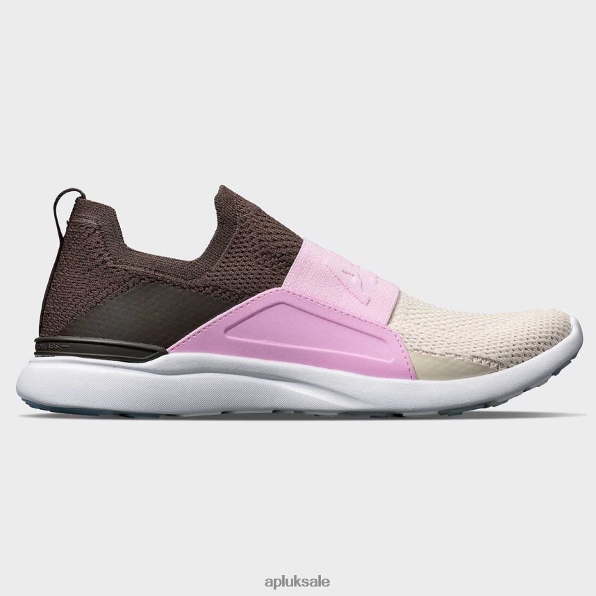 APL TechLoom Bliss 24 - VH8XNZ59 APL Shoes UK Chocolate/Soft Pink/Parchment Women Running