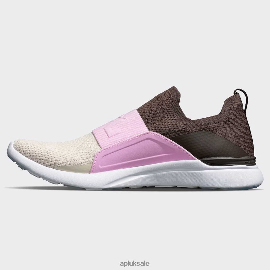 APL TechLoom Bliss 24 - VH8XNZ59 APL Shoes UK Chocolate/Soft Pink/Parchment Women Running