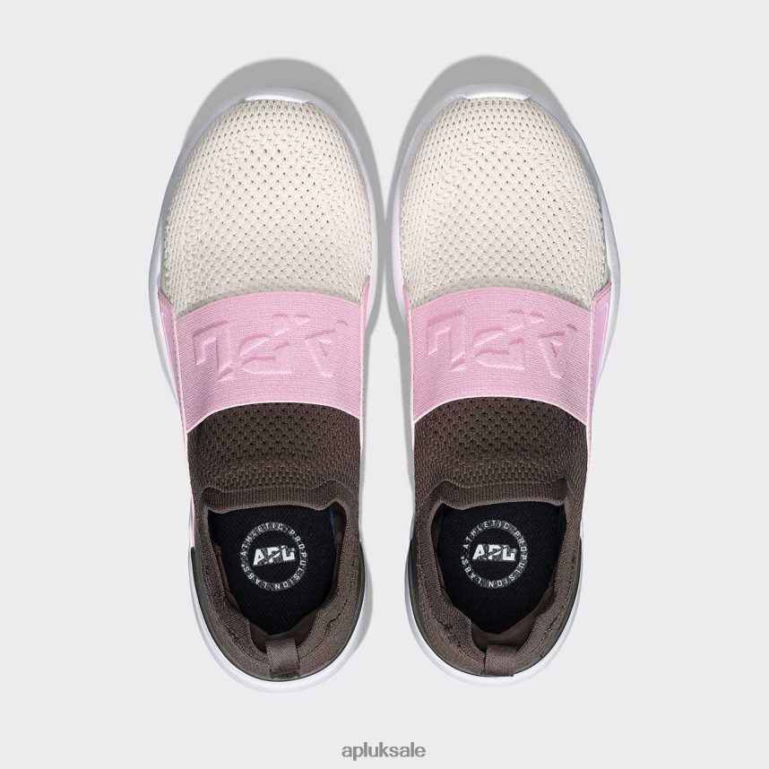 APL TechLoom Bliss 24 - VH8XNZ59 APL Shoes UK Chocolate/Soft Pink/Parchment Women Running