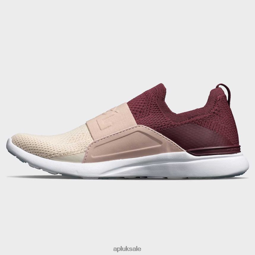 APL TechLoom Bliss 24 - VH8XNZ63 APL Shoes UK Burgundy/Rose Dust/Beach Women Running