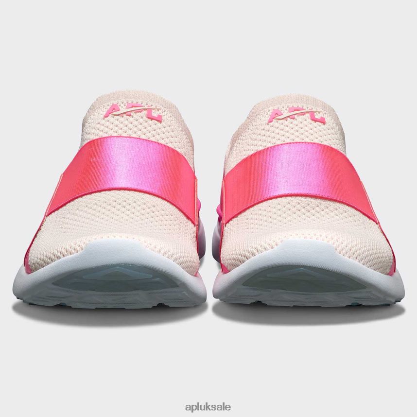 APL TechLoom Bliss 24 - VH8XNZ66 APL Shoes UK Creme/Fusion Pink/White Women Running