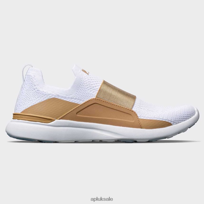 APL TechLoom Bliss 24 - VH8XNZ85 APL Shoes UK White/Tan Women Running