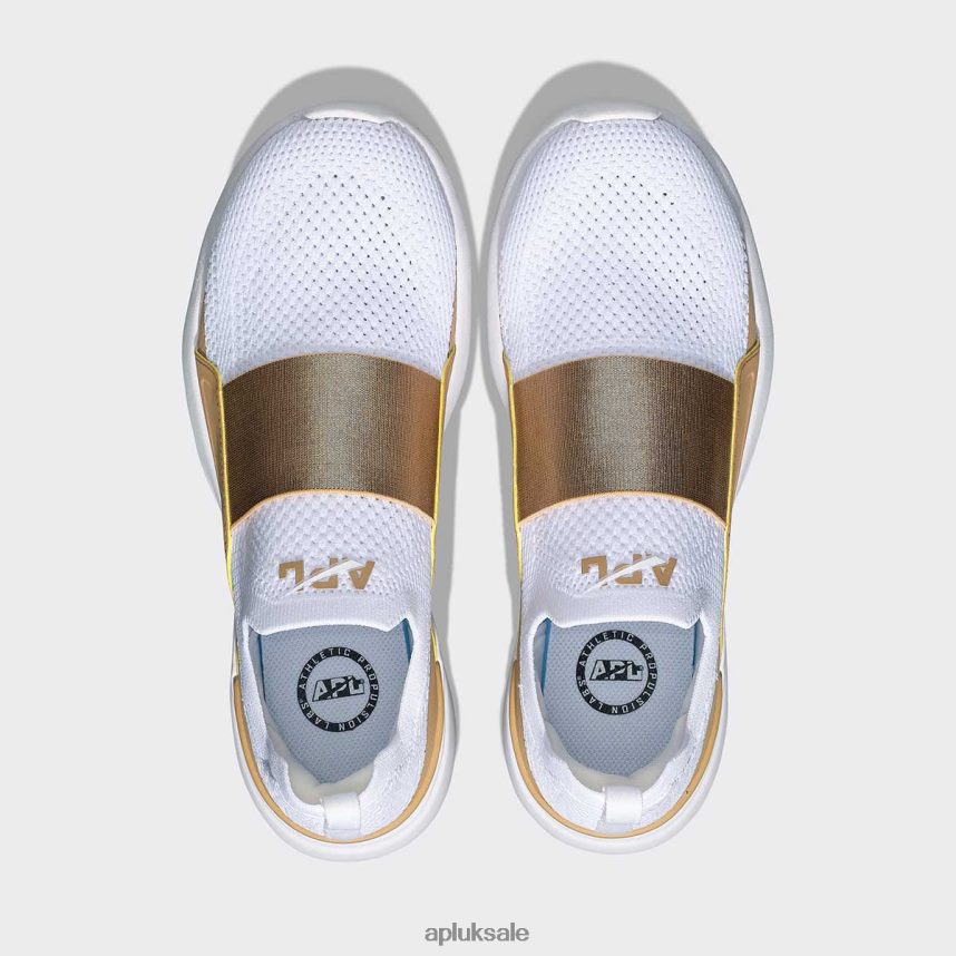 APL TechLoom Bliss 24 - VH8XNZ85 APL Shoes UK White/Tan Women Running