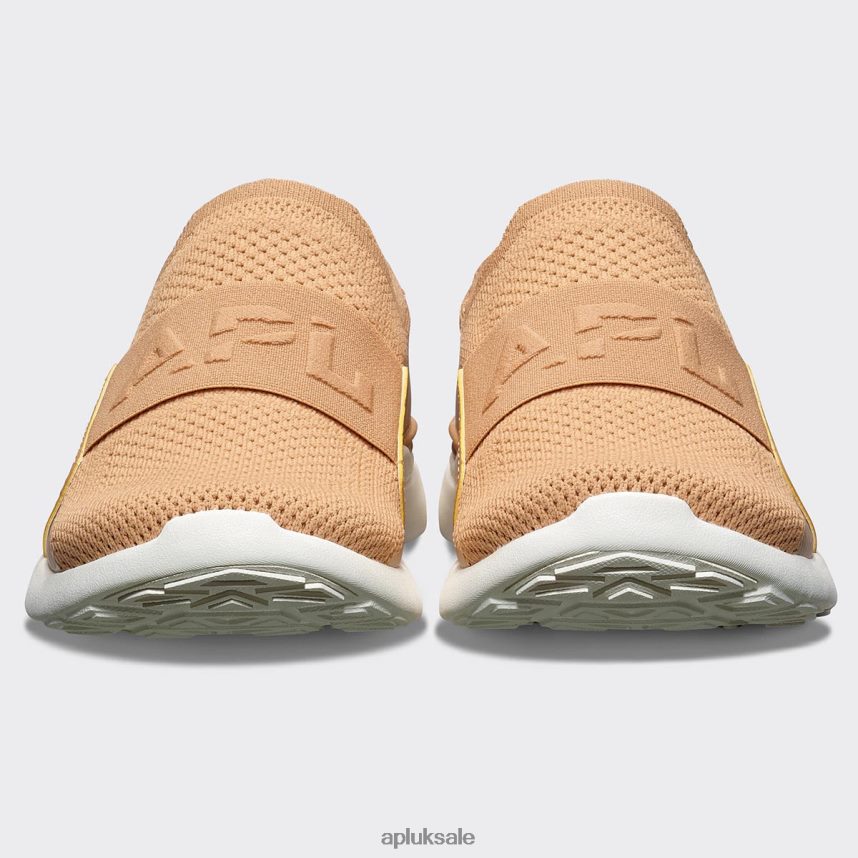APL TechLoom Bliss 25 - VH8XNZ174 APL Shoes UK Tan/Ivory Women Running