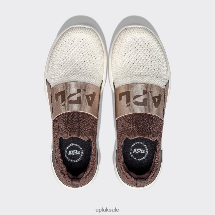 APL TechLoom Bliss 26 - VH8XNZ180 APL Shoes UK Metallic Chocolate/Almond/Ivory Women Running