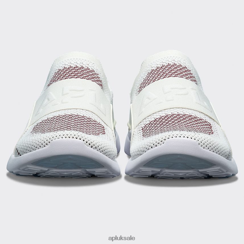 APL TechLoom Bliss 26 - VH8XNZ232 APL Shoes UK Ivory/Burgundy/White Women Running