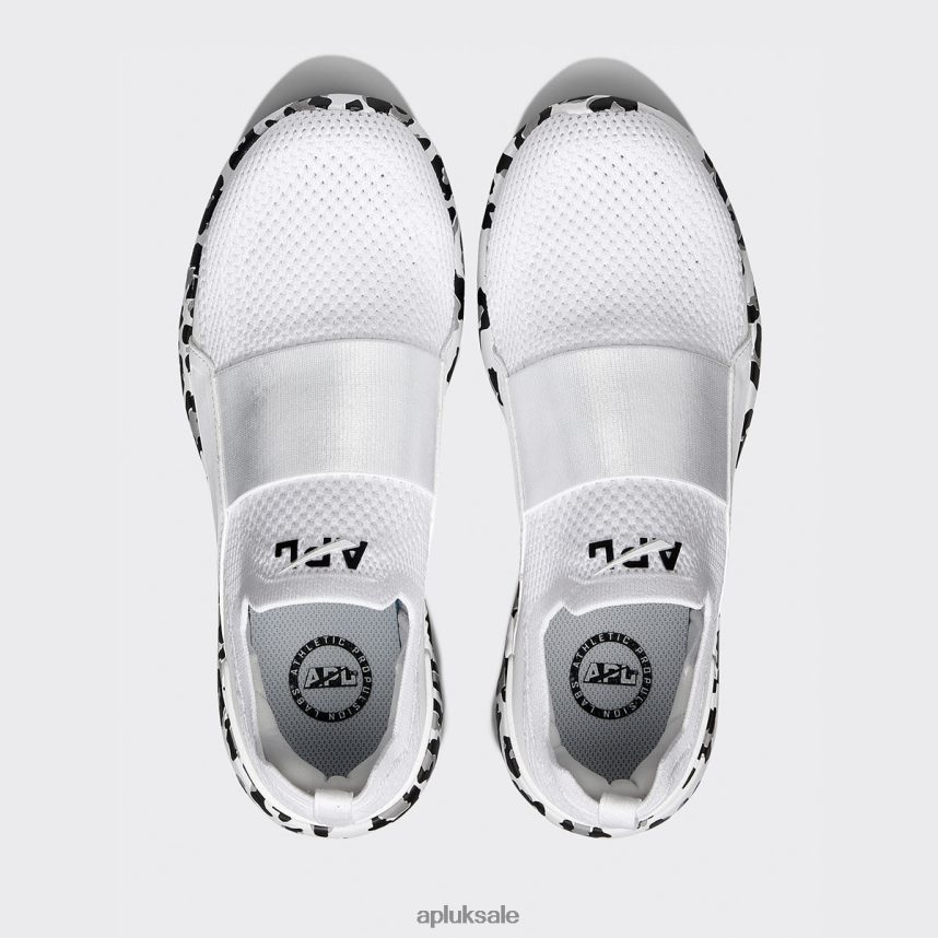 APL TechLoom Bliss 27 - VH8XNZ259 APL Shoes UK White/Black/Leopard Women Running