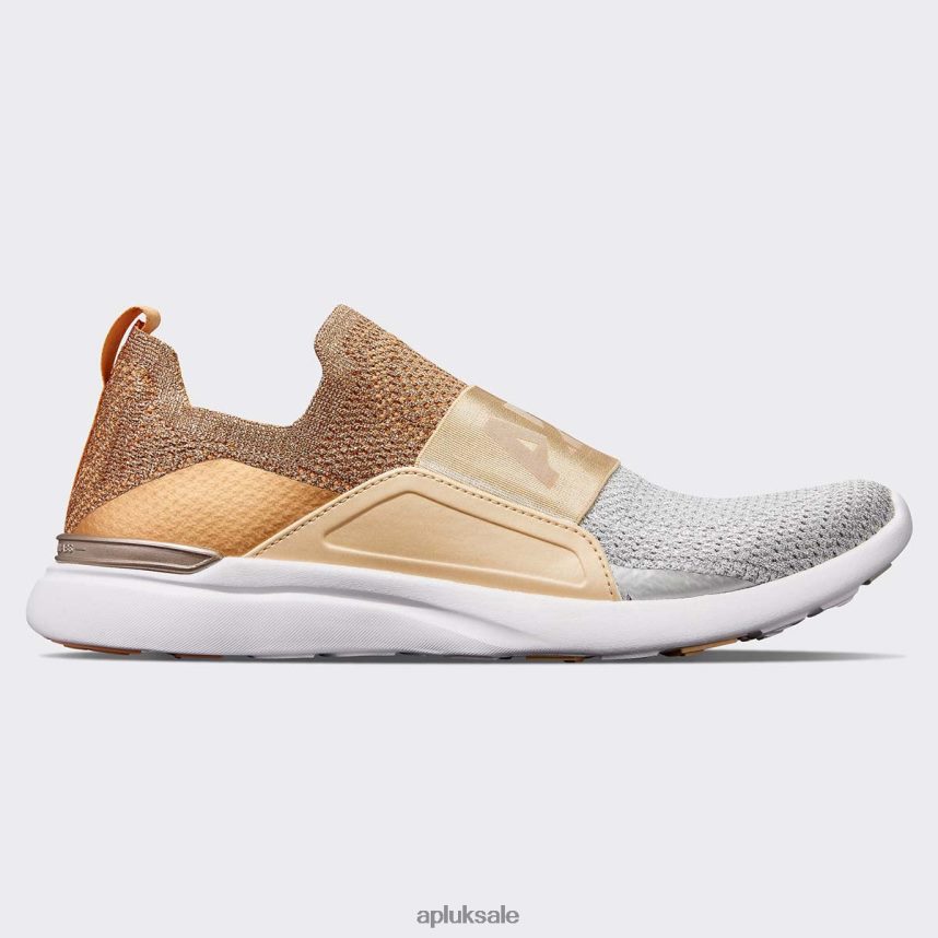 APL TechLoom Bliss 27 - VH8XNZ265 APL Shoes UK Rose Gold/Champagne/Metallic Silver Women Running