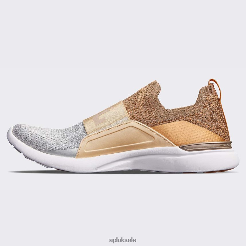 APL TechLoom Bliss 27 - VH8XNZ265 APL Shoes UK Rose Gold/Champagne/Metallic Silver Women Running