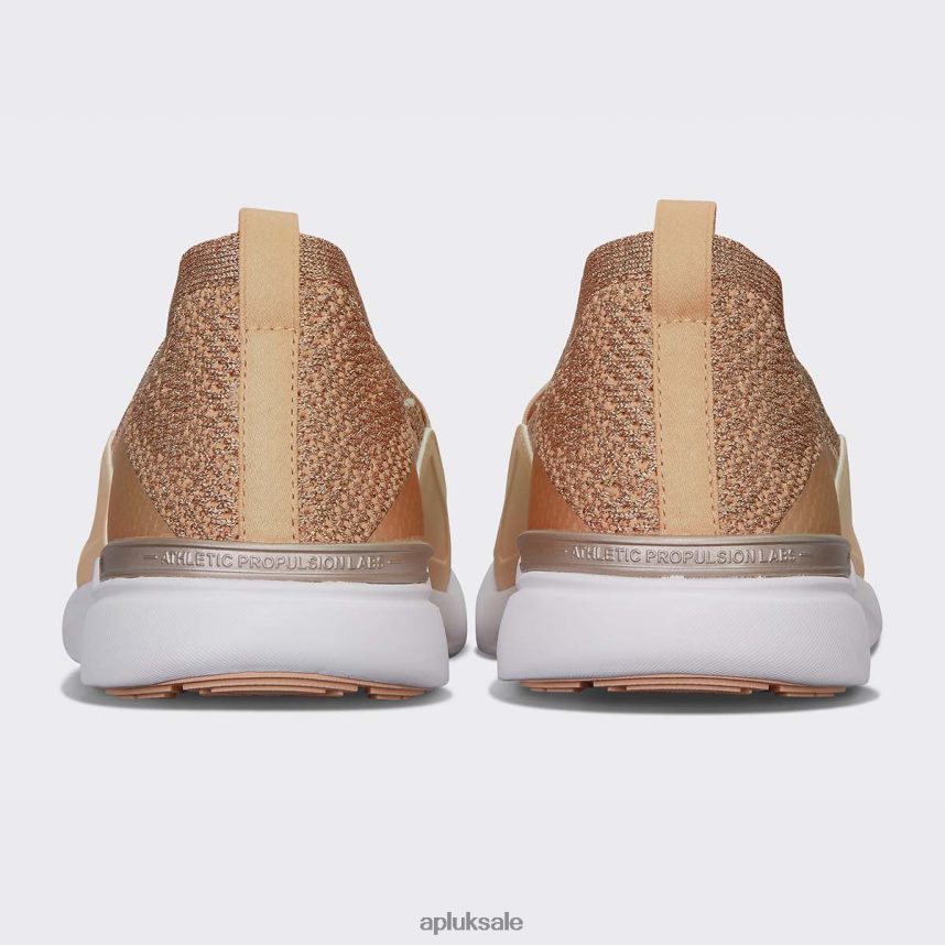 APL TechLoom Bliss 27 - VH8XNZ265 APL Shoes UK Rose Gold/Champagne/Metallic Silver Women Running