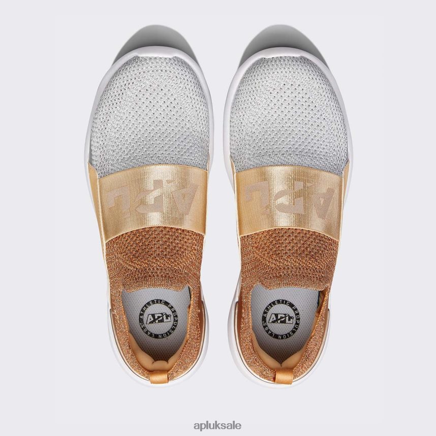 APL TechLoom Bliss 27 - VH8XNZ265 APL Shoes UK Rose Gold/Champagne/Metallic Silver Women Running