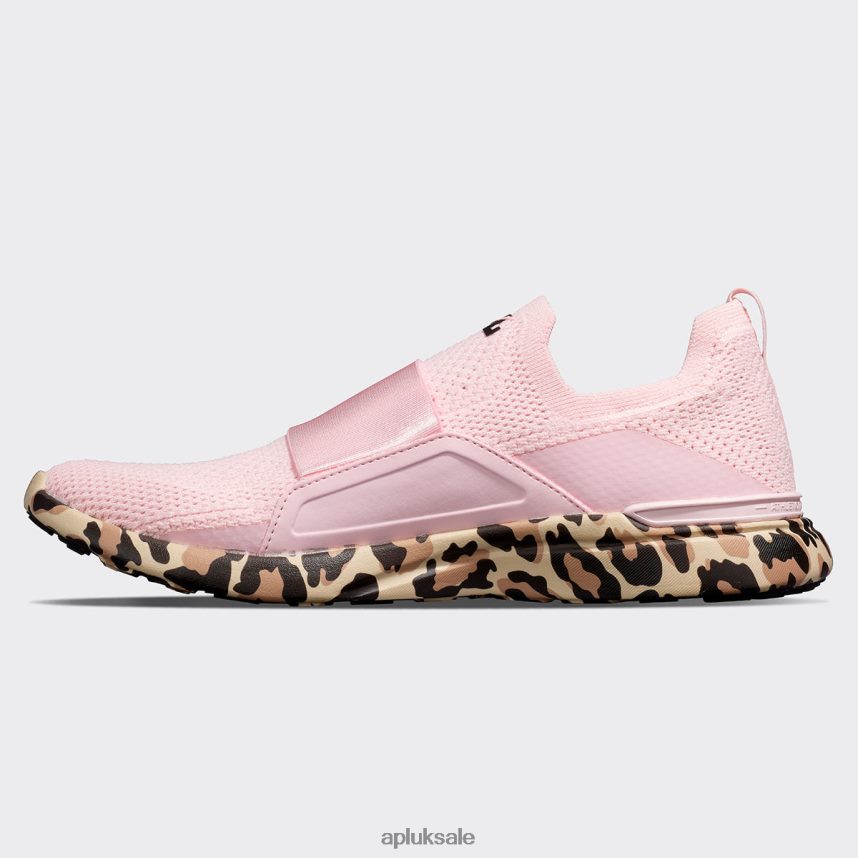 APL TechLoom Bliss 28 - VH8XNZ308 APL Shoes UK Bleached Pink/Leopard Women Running