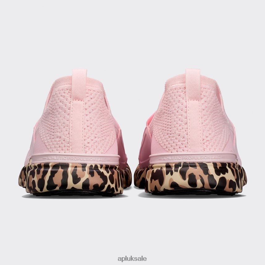 APL TechLoom Bliss 28 - VH8XNZ308 APL Shoes UK Bleached Pink/Leopard Women Running