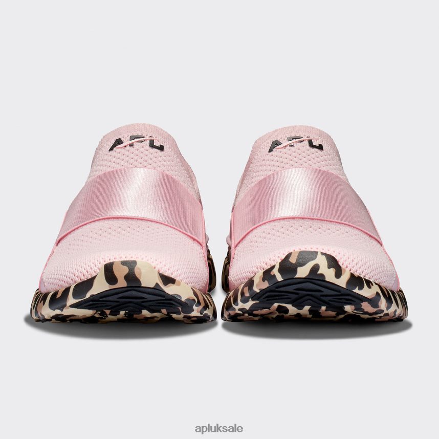 APL TechLoom Bliss 28 - VH8XNZ308 APL Shoes UK Bleached Pink/Leopard Women Running