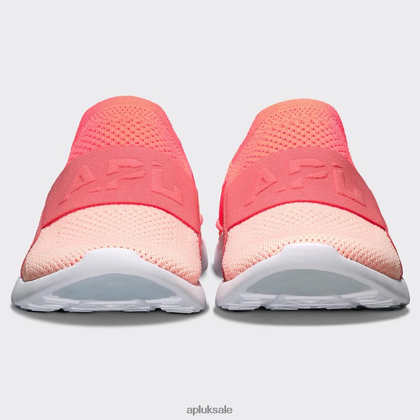 APL TechLoom Bliss 28 - VH8XNZ314 APL Shoes UK Laser Red/Fire Coral/Faded Peach Women Running