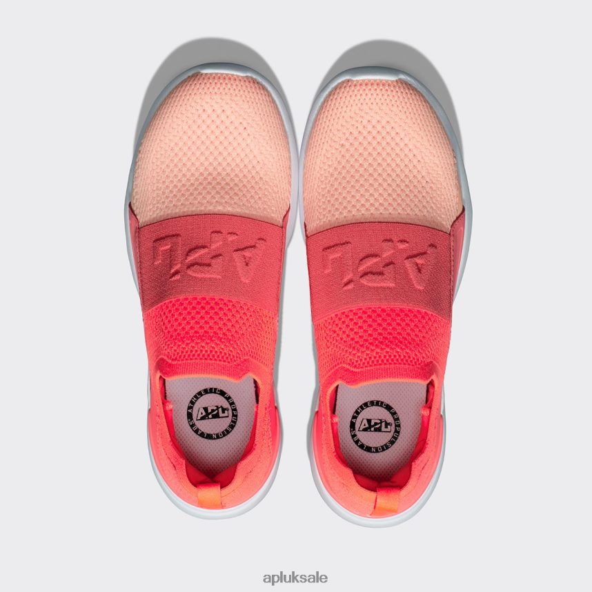 APL TechLoom Bliss 28 - VH8XNZ314 APL Shoes UK Laser Red/Fire Coral/Faded Peach Women Running