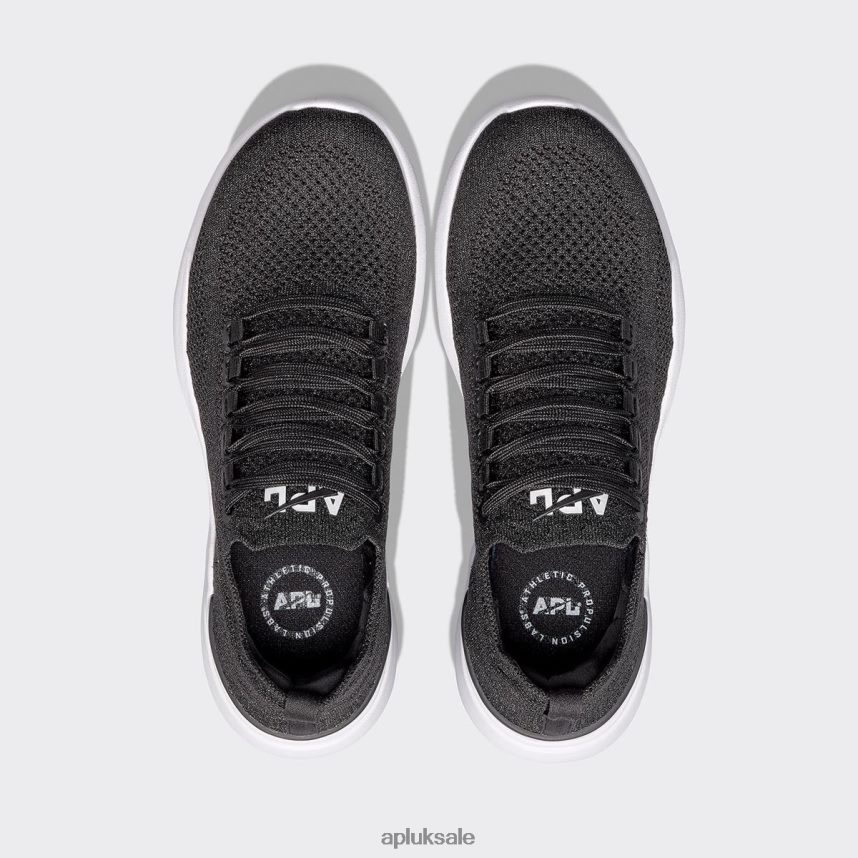 APL TechLoom Breeze 34 - VH8XNZ141 APL Shoes UK Metallic Black/White Women Running