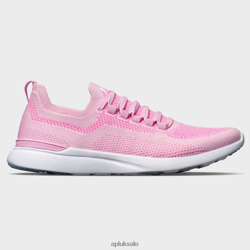 APL TechLoom Breeze 34 - VH8XNZ58 APL Shoes UK Soft Pink/Fusion Pink/White Women Running