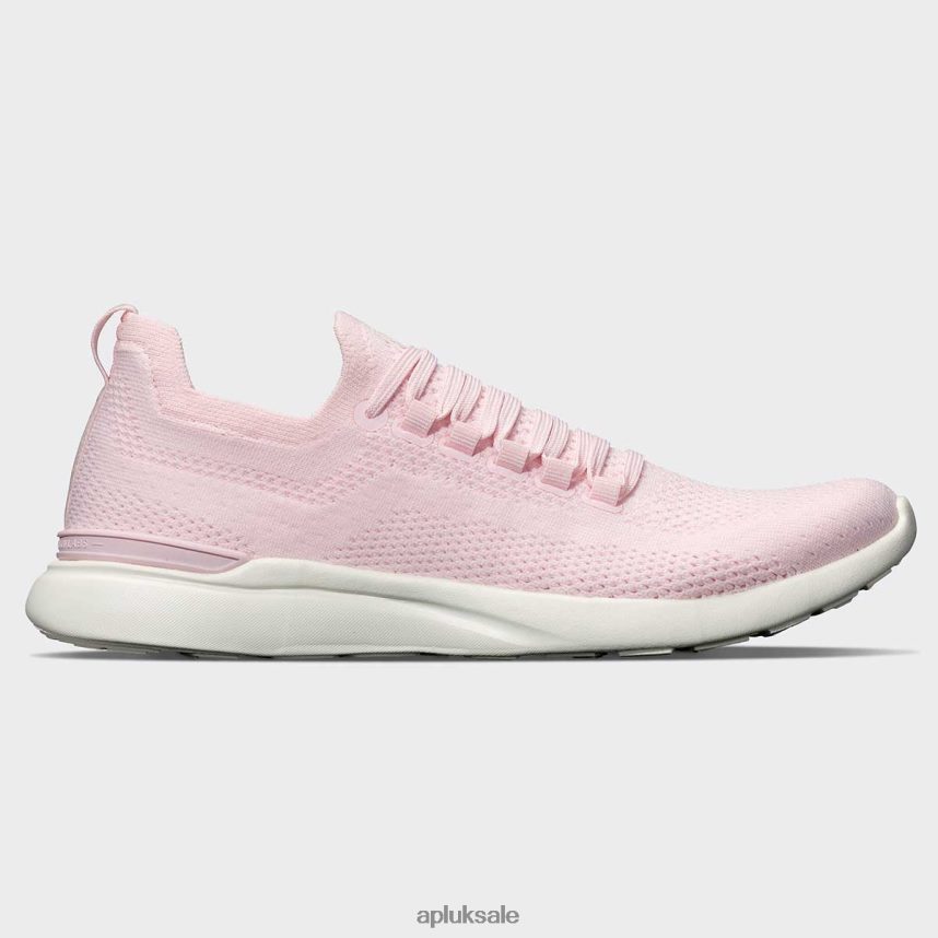 APL TechLoom Breeze 34 - VH8XNZ61 APL Shoes UK Bleached Pink/Ivory Women Running