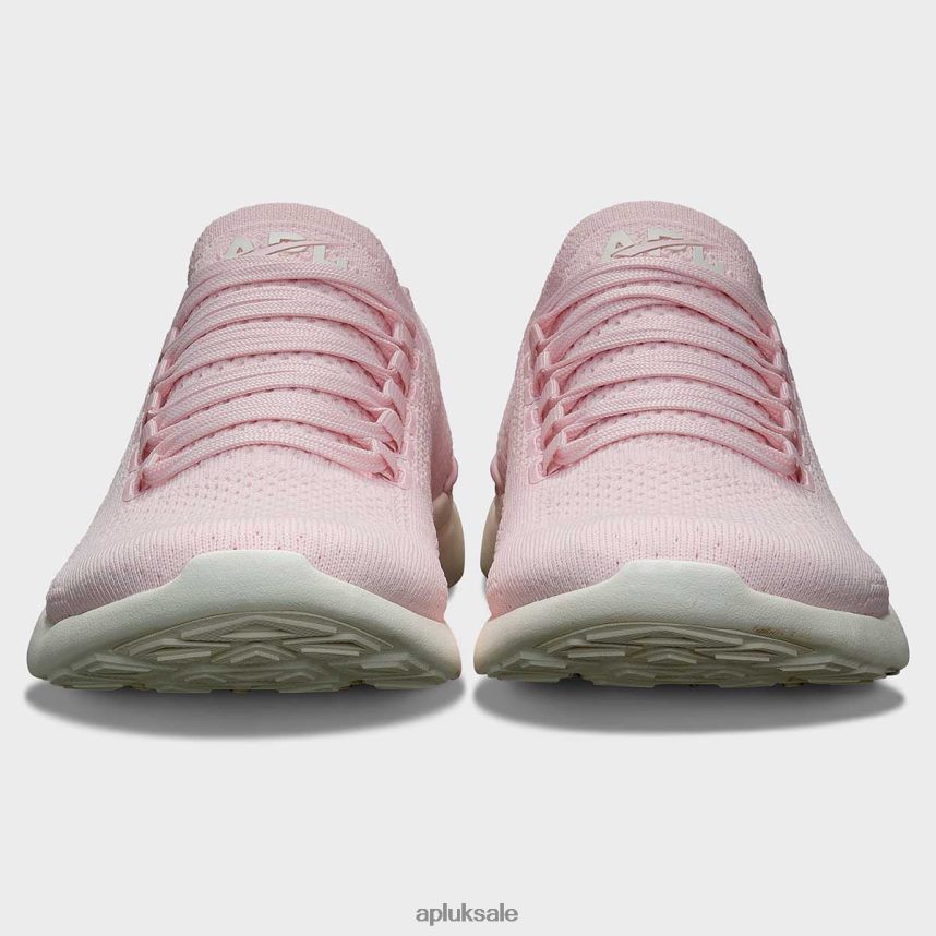 APL TechLoom Breeze 34 - VH8XNZ61 APL Shoes UK Bleached Pink/Ivory Women Running
