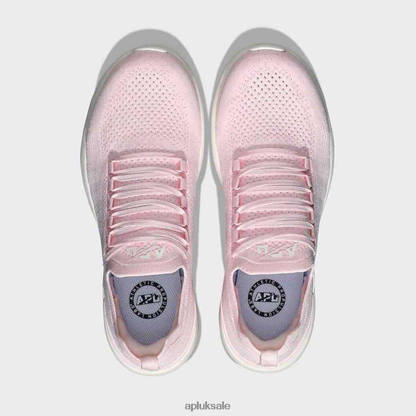 APL TechLoom Breeze 34 - VH8XNZ61 APL Shoes UK Bleached Pink/Ivory Women Running