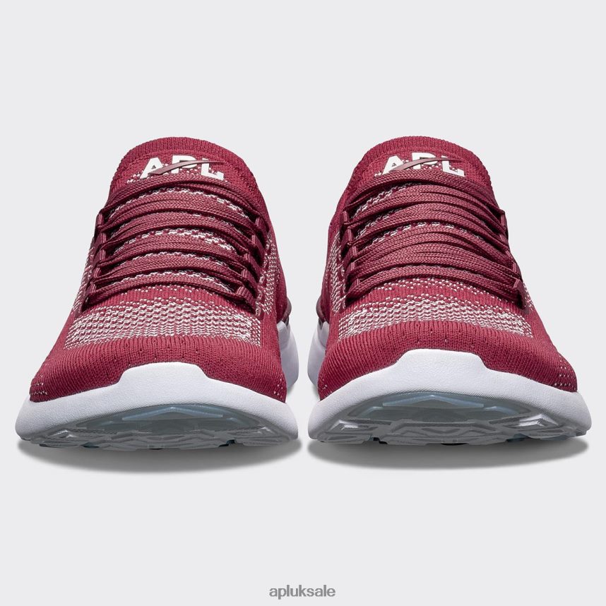 APL TechLoom Breeze 35 - VH8XNZ158 APL Shoes UK Burgundy/Bleached Pink/White Women Running