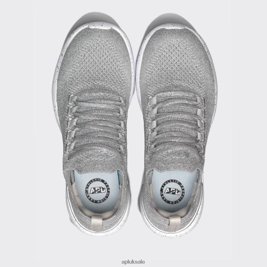 APL TechLoom Breeze 36 - VH8XNZ304 APL Shoes UK Metallic Silver/White/Speckle Women Running