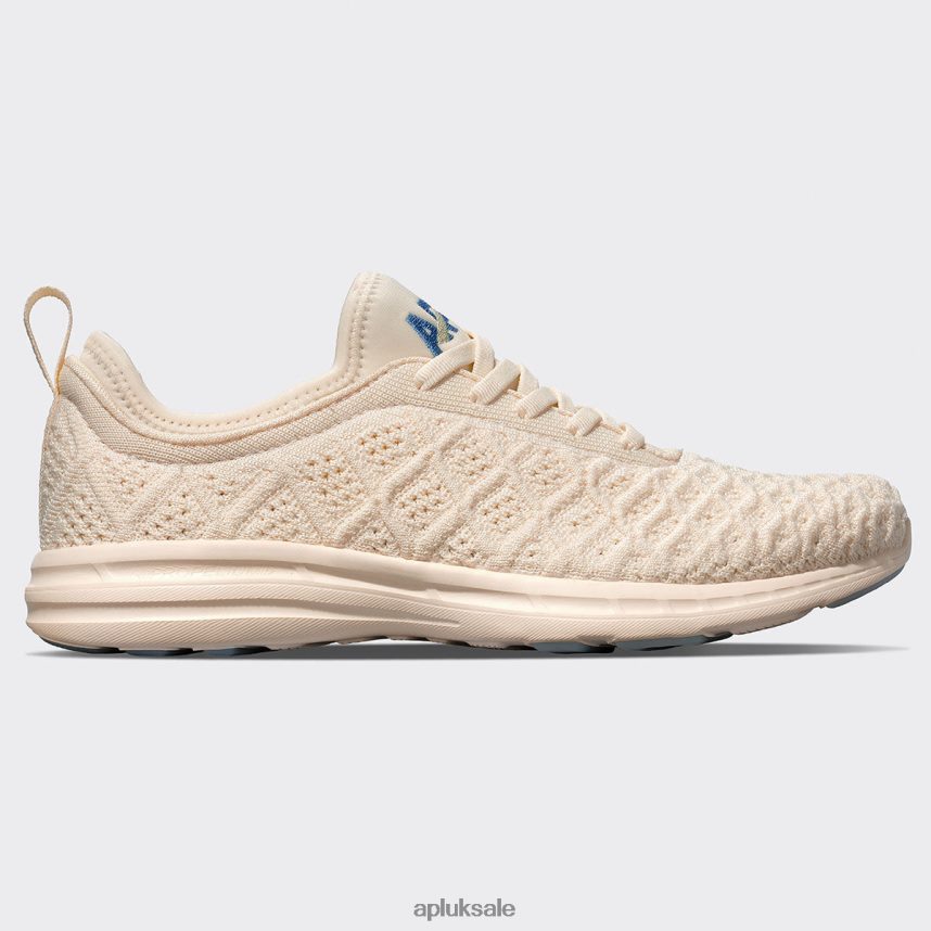 APL TechLoom Phantom 42 - VH8XNZ28 APL Shoes UK Vanilla/Coastal Blue Women Running