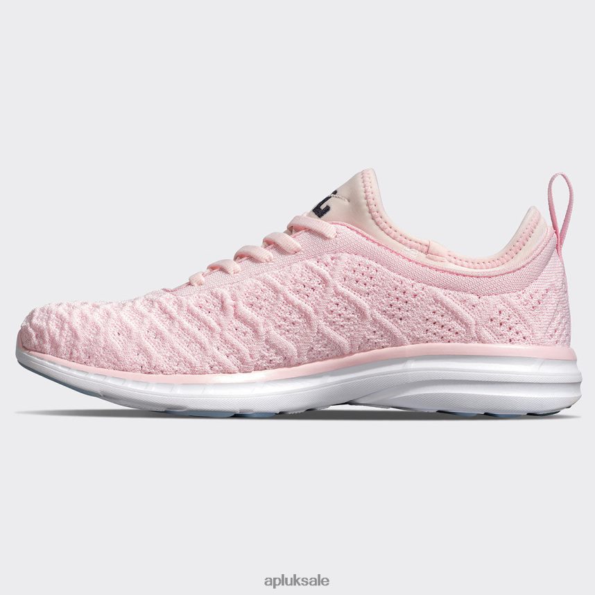 APL TechLoom Phantom 42 - VH8XNZ45 APL Shoes UK Bleached Pink/Navy/White Women Running