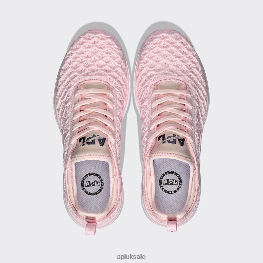 APL TechLoom Phantom 42 - VH8XNZ45 APL Shoes UK Bleached Pink/Navy/White Women Running