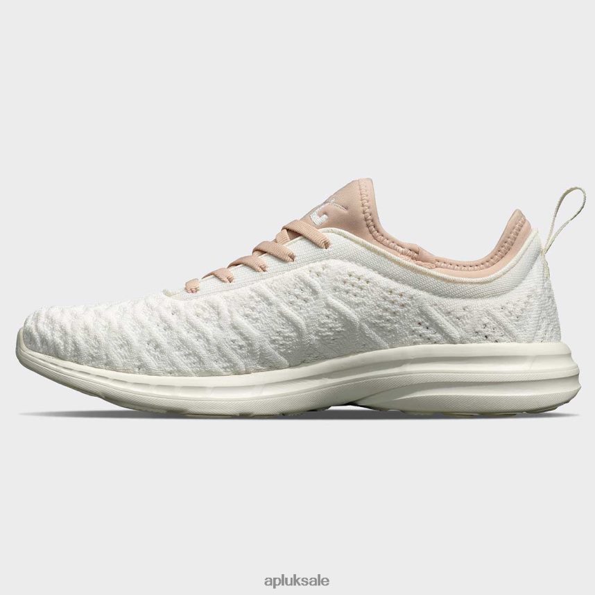 APL TechLoom Phantom 42 - VH8XNZ62 APL Shoes UK Ivory/Rose Dust Women Running