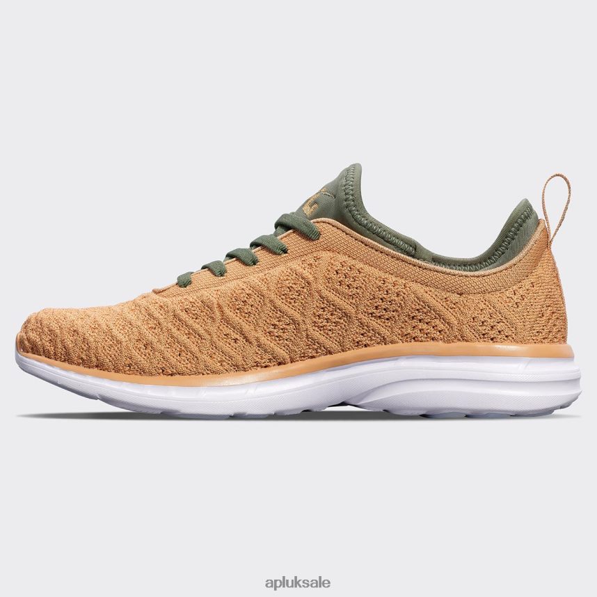 APL TechLoom Phantom 43 - VH8XNZ153 APL Shoes UK Tan/Fatigue/White Women Running