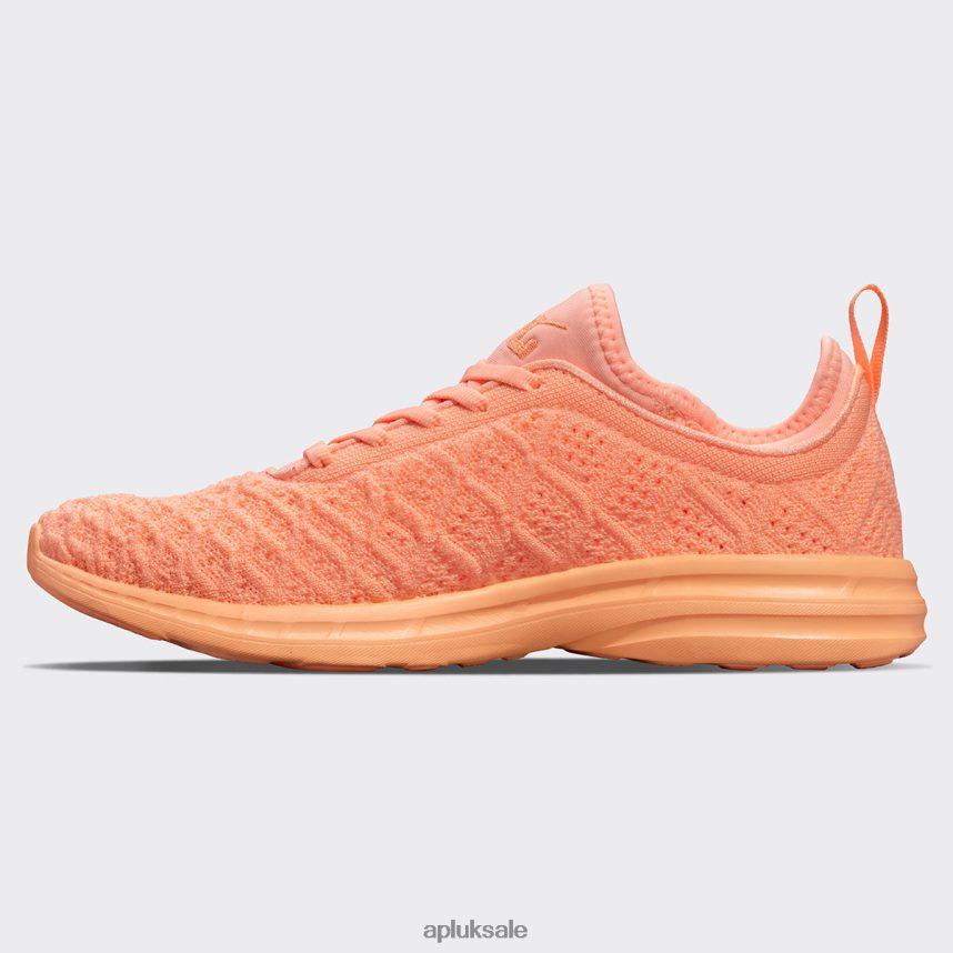 APL TechLoom Phantom 44 - VH8XNZ341 APL Shoes UK Neon Peach Women Running