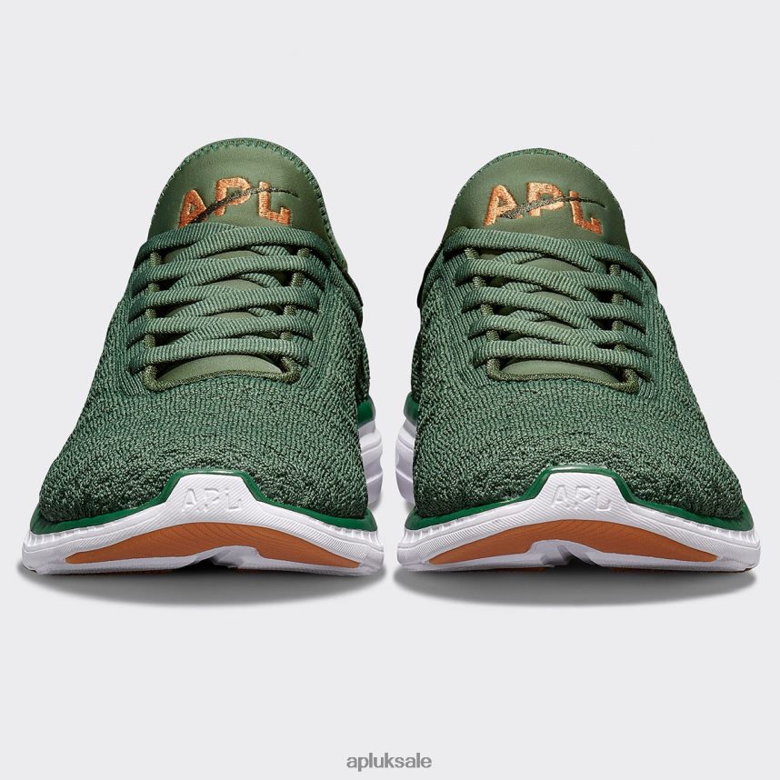 APL TechLoom Phantom 44 - VH8XNZ387 APL Shoes UK Great Green/White/Gum Women Running