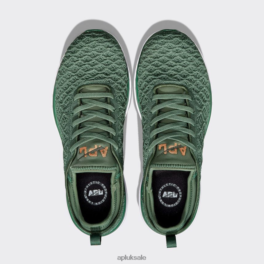 APL TechLoom Phantom 44 - VH8XNZ387 APL Shoes UK Great Green/White/Gum Women Running