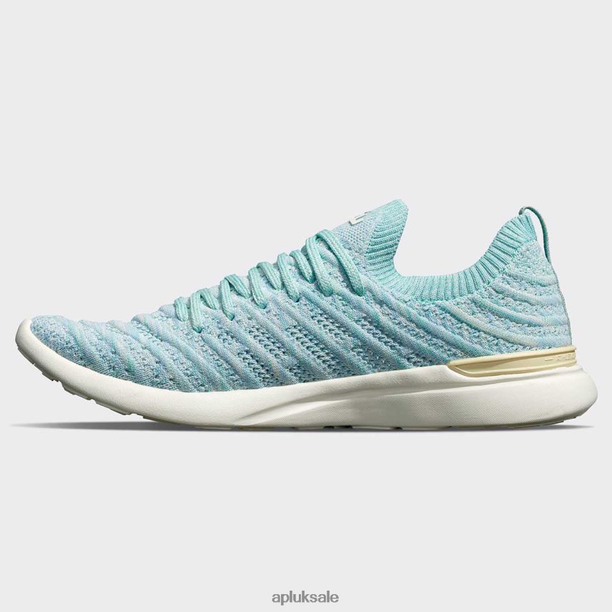 APL TechLoom Wave 57 - VH8XNZ100 APL Shoes UK Vanilla/Mint/Melange Women Running