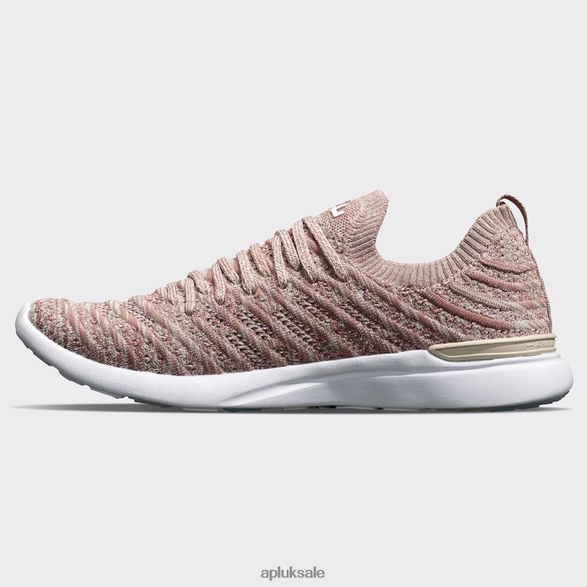 APL TechLoom Wave 57 - VH8XNZ103 APL Shoes UK Beach/Beachwood/Melange Women Running