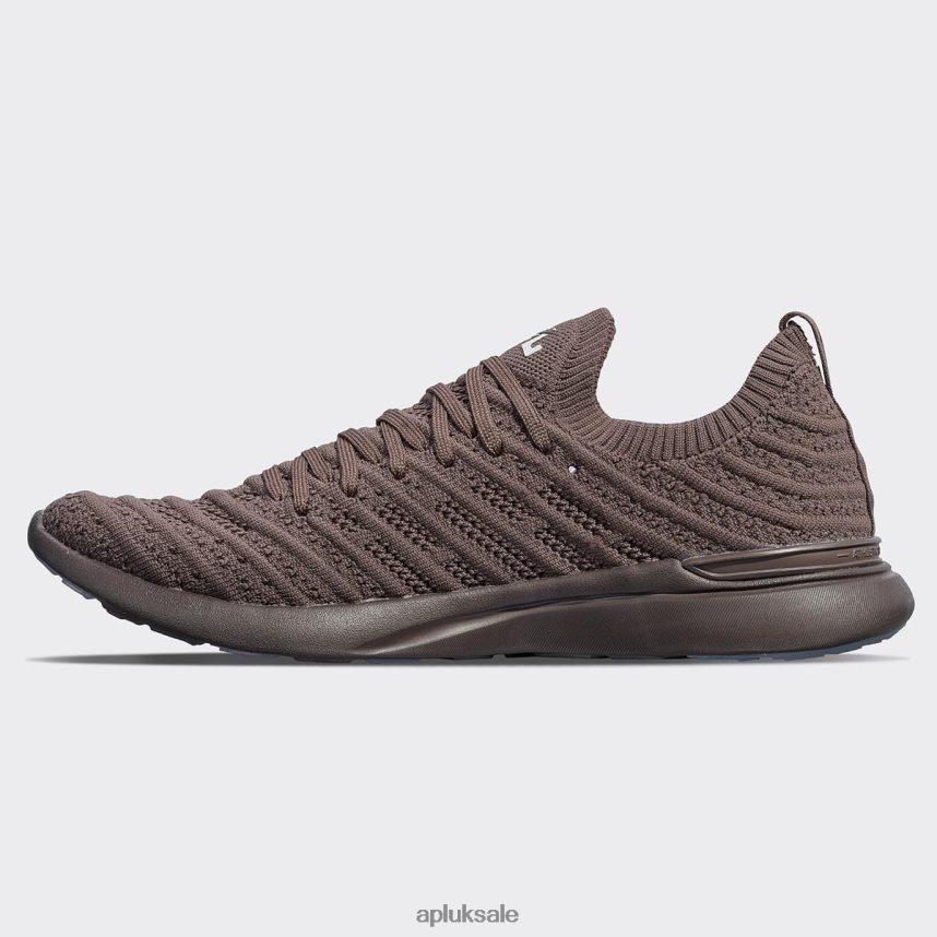 APL TechLoom Wave 57 - VH8XNZ129 APL Shoes UK Chocolate/White Women Running