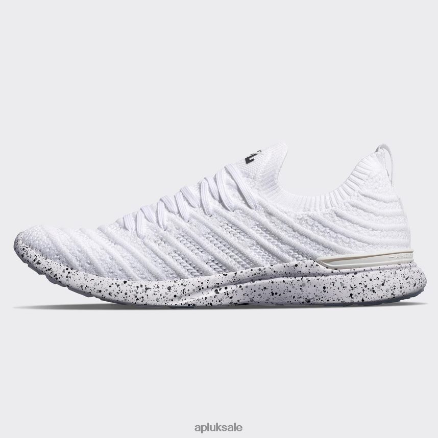 APL TechLoom Wave 57 - VH8XNZ138 APL Shoes UK White/Grey/Speckle Women Running