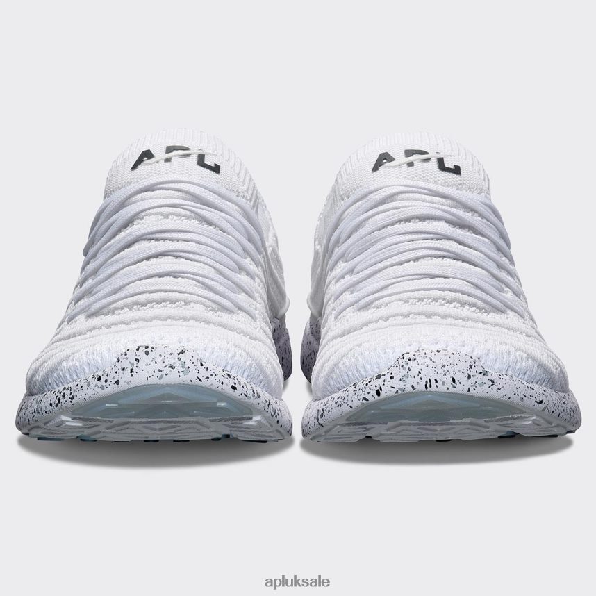 APL TechLoom Wave 57 - VH8XNZ138 APL Shoes UK White/Grey/Speckle Women Running